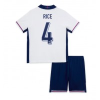 Echipament fotbal Anglia Declan Rice #4 Tricou Acasa European 2024 pentru copii maneca scurta (+ Pantaloni scurti)